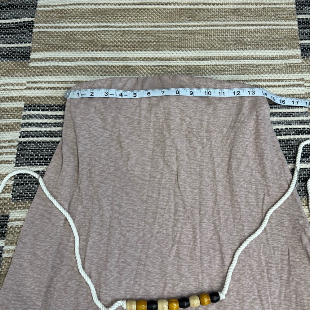 Free People Beach Peyton Dress Strapless Tube Style Pull On Belted Tan Size S - Picture 13 of 14